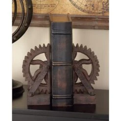 7" Brown Industrial Gear Bookends -Michaels Decor Sale D494226S 9