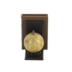 8" Rustic Brown Wood Globe Bookends -Michaels Decor Sale D494232S 4