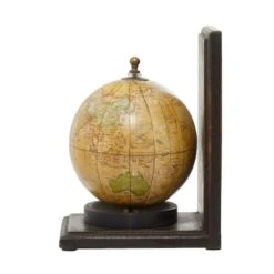 8" Rustic Brown Wood Globe Bookends -Michaels Decor Sale D494232S 6