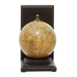 8" Rustic Brown Wood Globe Bookends -Michaels Decor Sale D494232S 7