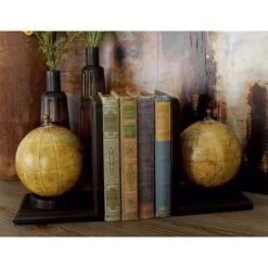8" Rustic Brown Wood Globe Bookends -Michaels Decor Sale D494232S 9