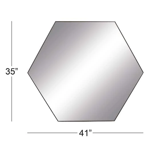 Clear Contemporary Wood Wall Mirror, 35" X 41" 7 Clear Contemporary Wood Wall Mirror, 35" X 41" - Image 5