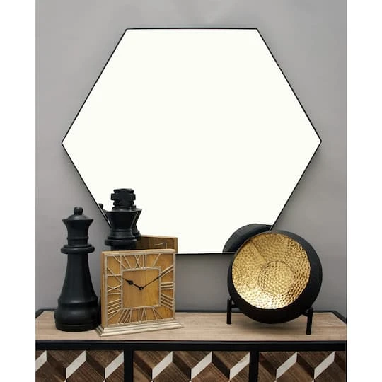 Clear Contemporary Wood Wall Mirror, 35" X 41" 8 Clear Contemporary Wood Wall Mirror, 35" X 41" - Image 6