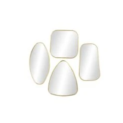 CosmoLiving By Cosmopolitan Set Of 4 Gold Wood Glam Wall Mirror, 24", 21", 20" -Michaels Decor Sale D494482S 2