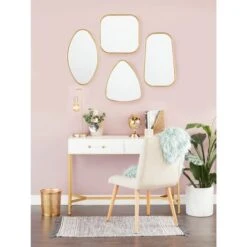 CosmoLiving By Cosmopolitan Set Of 4 Gold Wood Glam Wall Mirror, 24", 21", 20" -Michaels Decor Sale D494482S 9