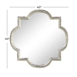 Gray Glam Aluminum Wall Mirror, 40" X 40" 16 Gray Glam Aluminum Wall Mirror, 40" X 40" -Michaels Decor Sale D494496S 6