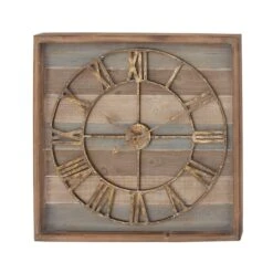 Brown Contemporary Wood Wall Clock, 30" X 30" -Michaels Decor Sale D495809S 2