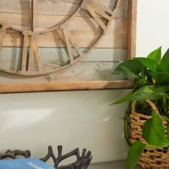 Brown Contemporary Wood Wall Clock, 30" X 30" -Michaels Decor Sale D495809S 4