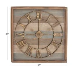Brown Contemporary Wood Wall Clock, 30" X 30" -Michaels Decor Sale D495809S 6