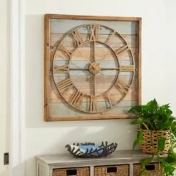 Brown Contemporary Wood Wall Clock, 30" X 30" -Michaels Decor Sale D495809S 7