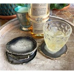Natural Agate Coasters With Raw Edges- Set Of 4 -Michaels Decor Sale D496747S 2