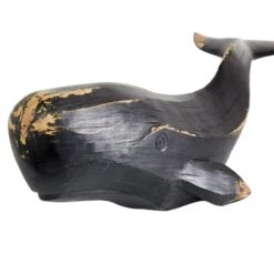 Black Polyresin Coastal Whale Sculpture, 7" X 24" X 8" 14 Black Polyresin Coastal Whale Sculpture, 7" X 24" X 8" -Michaels Decor Sale D501421S 4
