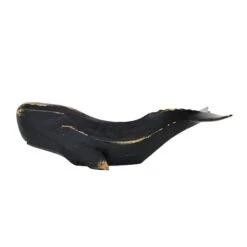 Black Polyresin Coastal Whale Sculpture, 7" X 24" X 8" 15 Black Polyresin Coastal Whale Sculpture, 7" X 24" X 8" -Michaels Decor Sale D501421S 5