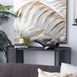 Black Polyresin Coastal Whale Sculpture, 7" X 24" X 8" 17 Black Polyresin Coastal Whale Sculpture, 7" X 24" X 8" -Michaels Decor Sale D501421S 7