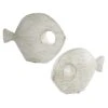 Set Of 2 White Ceramic Coastal Fish Sculpture, 13", 9" -Michaels Decor Sale D501432S 1