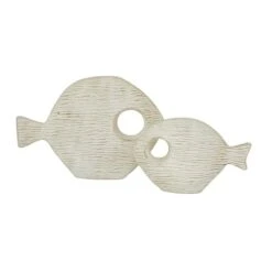 Set Of 2 White Ceramic Coastal Fish Sculpture, 13", 9" -Michaels Decor Sale D501432S 3