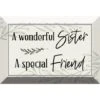 A Wonderful Sister Glass Plaque With Easel -Michaels Decor Sale D501846S 1