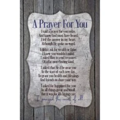 A Prayer For You Wood Plaque