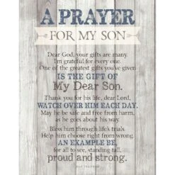 A Prayer For My Son Wall Plaque