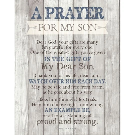 A Prayer For My Son Wall Plaque 2 A Prayer For My Son Wall Plaque