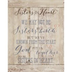 Sisters In Heart Wall Plaque -Michaels Decor Sale D502103S 1 1