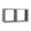 Gray Wood Contemporary Wall Shelf, 12" X 23" X 7"