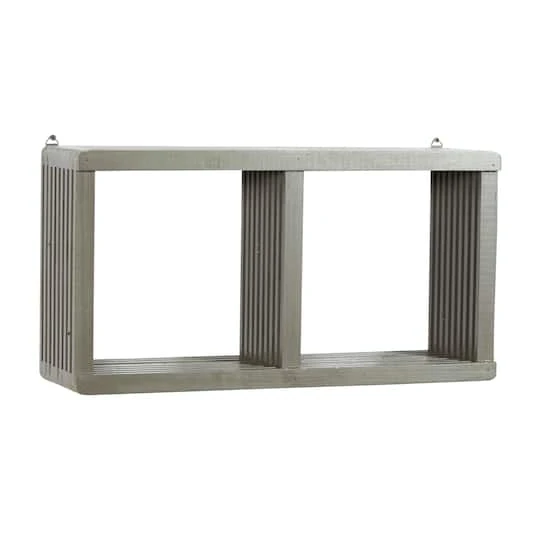 Gray Wood Contemporary Wall Shelf, 12" X 23" X 7" 3 Gray Wood Contemporary Wall Shelf, 12" X 23" X 7"