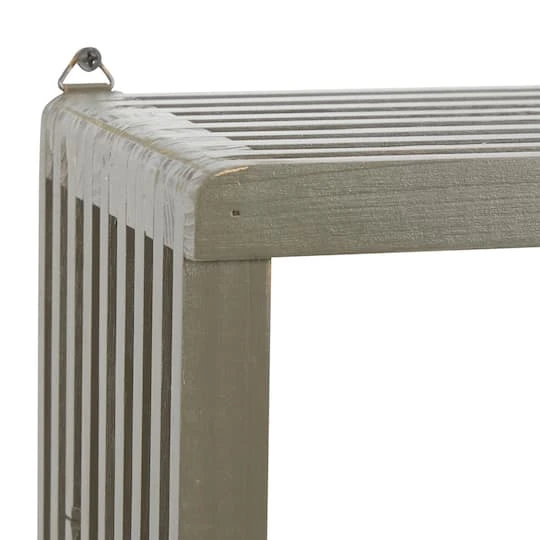 Gray Wood Contemporary Wall Shelf, 12" X 23" X 7" 7 Gray Wood Contemporary Wall Shelf, 12" X 23" X 7" - Image 5