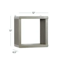 Gray Wood Contemporary Wall Shelf, 12" X 12" X 7" -Michaels Decor Sale D502373S 7