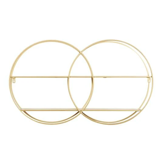 CosmoLiving By Cosmopolitan Gold Metal Contemporary Wall Shelf, 18" X 30" X 6" 8 CosmoLiving By Cosmopolitan Gold Metal Contemporary Wall Shelf, 18" X 30" X 6" - Image 6
