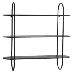 Black Iron Modern Wall Shelves, 28" X 28" X 8"