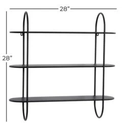 Black Iron Modern Wall Shelves, 28" X 28" X 8" -Michaels Decor Sale D502380S 6