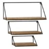 Set Of 3 Black Metal Industrial Wall Shelf, 24", 19", 14" 1 Set Of 3 Black Metal Industrial Wall Shelf, 24", 19", 14" -Michaels Decor Sale D502384S 1