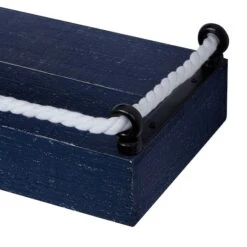 Set Of 3 Blue Wood Contemporary Wall Shelves 32", 25", 17" 12 Set Of 3 Blue Wood Contemporary Wall Shelves 32", 25", 17" -Michaels Decor Sale D502390S 3