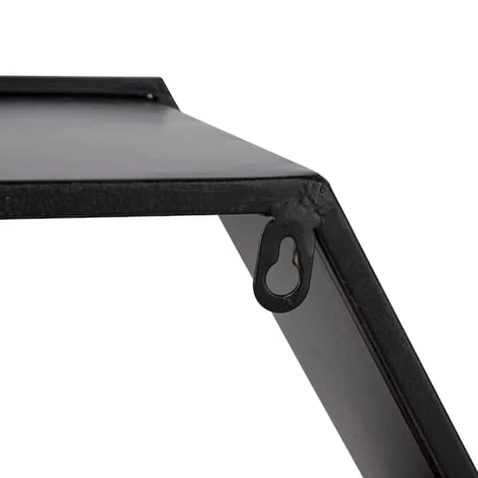 Black Chinese Fir Wood Industrial Wall Shelves, 26" X 30" X 7" 7 Black Chinese Fir Wood Industrial Wall Shelves, 26" X 30" X 7" - Image 5