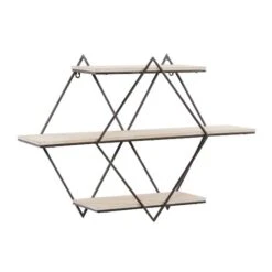 Brown Wood Contemporary Wall Shelf, 20" X 30" X 7" -Michaels Decor Sale D502394S 2