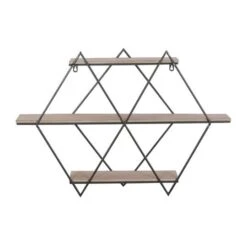 Brown Wood Contemporary Wall Shelf, 20" X 30" X 7" -Michaels Decor Sale D502394S 6