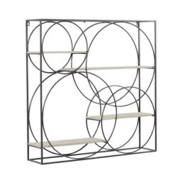 Gray Metal Contemporary Wall Shelf, 32" X 32" X 7" 13 Gray Metal Contemporary Wall Shelf, 32" X 32" X 7" -Michaels Decor Sale D502398S 2
