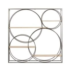 Gray Metal Contemporary Wall Shelf, 32" X 32" X 7" 17 Gray Metal Contemporary Wall Shelf, 32" X 32" X 7" -Michaels Decor Sale D502398S 6