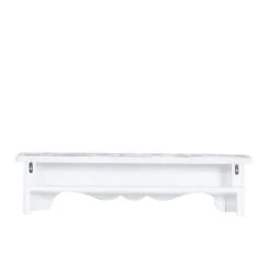 White Wood Vintage Wall Shelf, 9" X 36" X 6" 17 White Wood Vintage Wall Shelf, 9" X 36" X 6" -Michaels Decor Sale D502399S 5