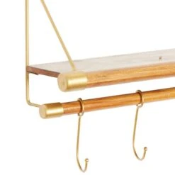 Gold Wood Contemporary Wall Hook, 14" X 23" X 6" -Michaels Decor Sale D502406S 4