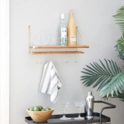 Gold Wood Contemporary Wall Hook, 14" X 23" X 6" -Michaels Decor Sale D502406S 8