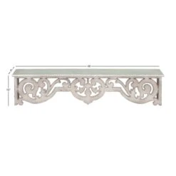 White Wood Farmhouse Wall Shelf, 10" X 48" X 8" -Michaels Decor Sale D502413S 7
