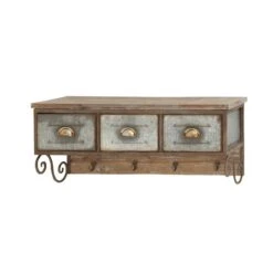 Brown Wood Farmhouse Wall Shelf, 13" X 38" X 10" -Michaels Decor Sale D502414S 3
