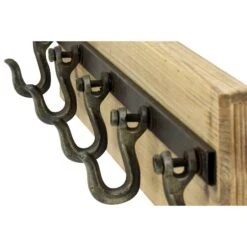Brown Wood Industrial Wall Hooks, 6" X 24" X 4" -Michaels Decor Sale D502445S 4
