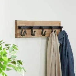 Brown Wood Industrial Wall Hooks, 6" X 24" X 4" -Michaels Decor Sale D502445S 8