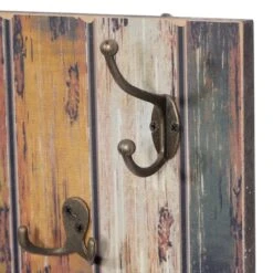 Multi Colored Wood Rustic Wall Hook, 8" X 28" X 3" 14 Multi Colored Wood Rustic Wall Hook, 8" X 28" X 3" -Michaels Decor Sale D502453S 3