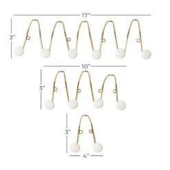 Set Of 3 Gold Metal Glam Wall Hook, 4", 10", 17" -Michaels Decor Sale D502463S 6