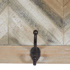 Brown Wood Vintage Wall Hooks With Shelf, 10" X 32" X 4" 14 Brown Wood Vintage Wall Hooks With Shelf, 10" X 32" X 4" -Michaels Decor Sale D502468S 4