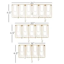 Set Of 3 Gold Metal Glam Wall Hook, 16", 20", 24" -Michaels Decor Sale D502471S 7